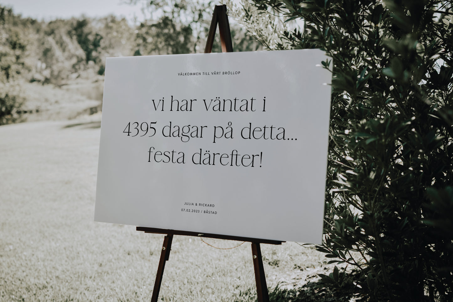 Välkomstskylt